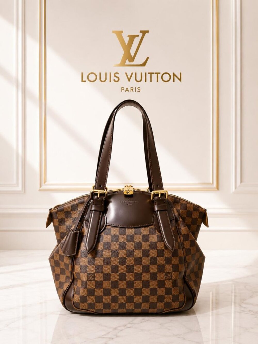 Authentic Louis Vuitton Verona MM Damier Ebene Tote Bag